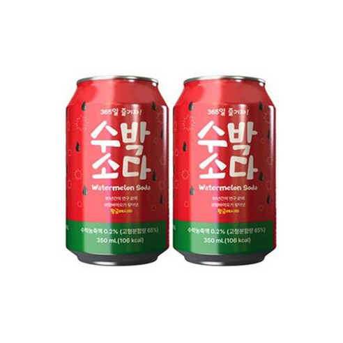 보람바이오 수박소다 350ml, 18캔