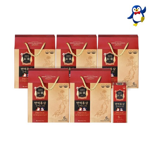 제일 면역홍삼 진세노25 30포 X 5박스, 300ml, 5개