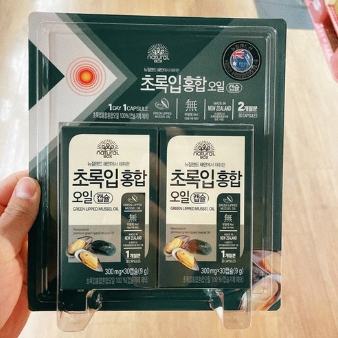내추럴박스 초록입홍합오일 캡슐
