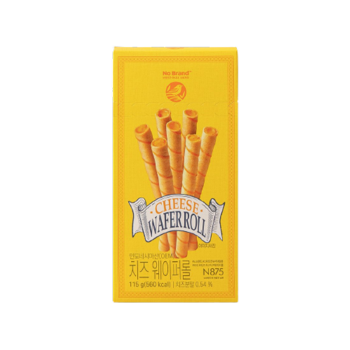 노브랜드 치즈 웨이퍼롤 115g x 3상자 NoBrand Cheese Wafer Roll 115g x 3box