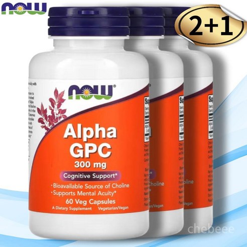 2+1 나우푸드 알파 ALPHA GPC 300mg 60캡슐 콜린알포세레이트