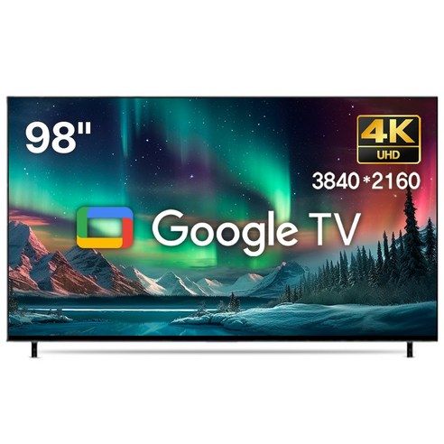 위드라이프 구글98인치 4K UHD 스마트TV 초대형 고화질 프리미엄티비, WITH98SMART4K, 방문설치, 스탠드형, 248cm/98인치