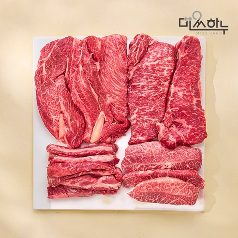 미쓰하누 1++No.9등급 한우 구이선물세트 [꿀템 A] 600g 등심 로스구이