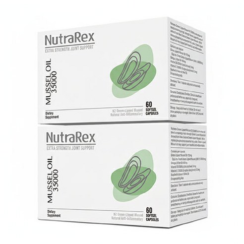 뉴질랜드 뉴트라렉스 초록입홍합오일 그린머슬 35000mg, 2박스, 60정