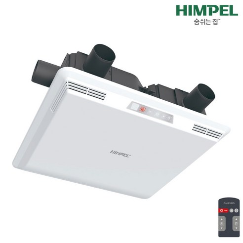 힘펠 HIMPEL 폐열회수환기시스템 천장카세트형 무덕트형 덕트형 공기순환기 청정환기시스템 전열교환기 휴벤C HRD-100C (무선리모콘포함)