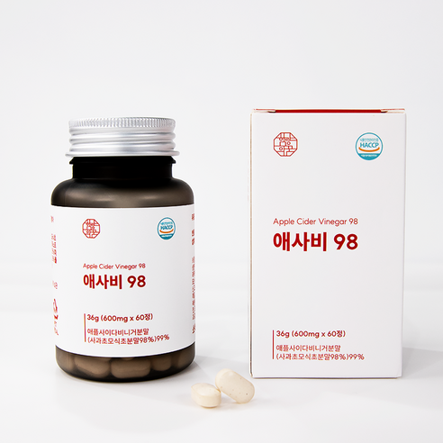 함량의꿈 카보산 애사비 애플 사이다 비니거 98% 알약 정, 1개, 60정