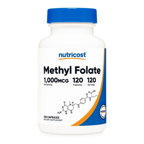 뉴트리코스트 메틸 폴레이트 1000mcg 활성엽산 120캡슐 1병