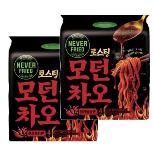 풀무원 로스팅 모던차오 칠리볶음면 4인분 442.4g 2개
