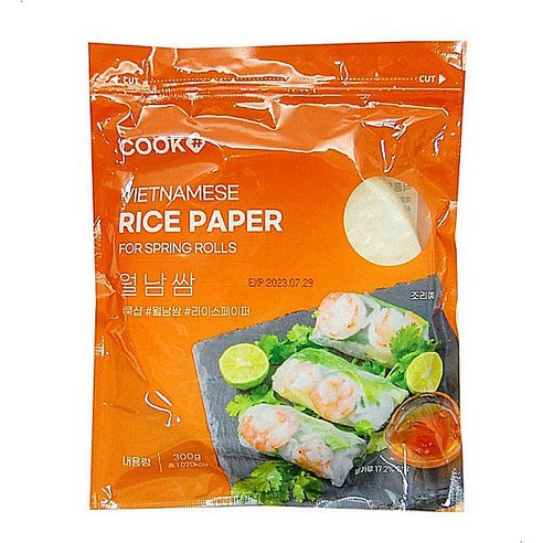 쿡샵 월남쌈 라이스페이퍼 원형, 300g, 1개