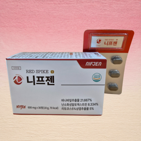 니프젠 바나바잎추출물 난소화성말토덱스트린 리듀코스 상엽추출물 NIFJEN RED SPIKE, 1개