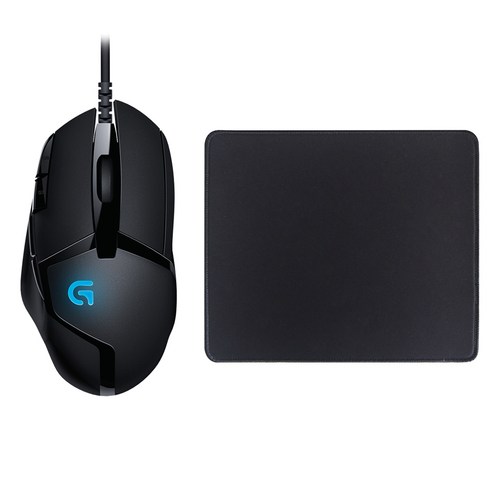 로지텍코리아 정품 G402 게이밍 마우스 + 게이밍 패드 세트, 블랙, G402+MP2