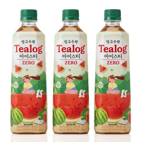 HK이노엔 티로그 망고수박 아이스티 500ml ZERO 칼로리