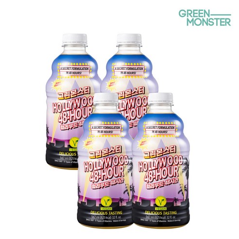 [공식판매처] 그린몬스터 헐리우드48시간 947ml / 2일 단기간 클렌즈 프로그램, 947ml, 4개
