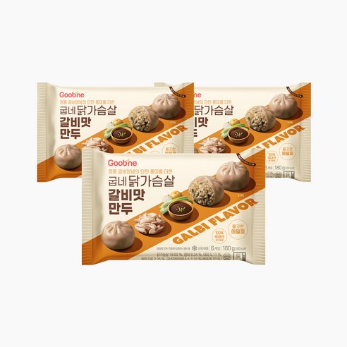 굽네 닭가슴살 갈비맛 만두 180g