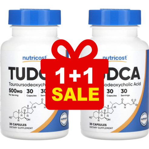 [1+1] 뉴트리코스트 투드카 Tudca 500mg 캡슐 30정 / 해외직구 미국정품