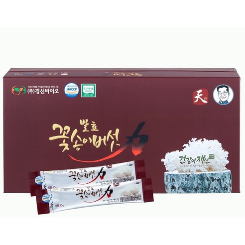 경신바이오 꽃송이 현미 발효 꽃송이버섯 효소 가루 분말 천 스틱형, 1350개, 4.5, 4.5g