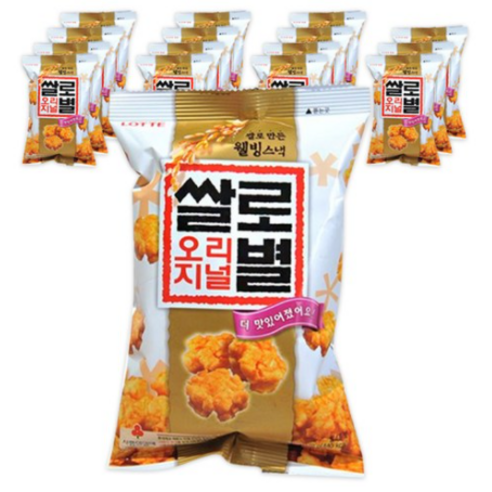 롯데제과 쌀로별 고소한맛 78g 과자 간식 스낵 봉지과자