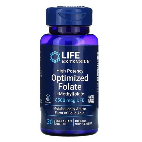 라이프익스텐션 활성 엽산 활성형 임산부 임신준비 8500mcg 30캡슐, 1개, 30정