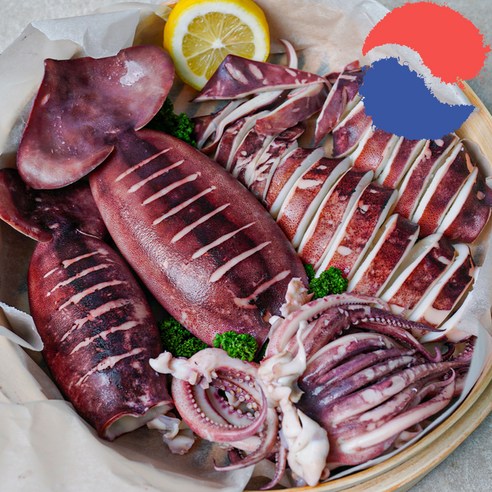 손질 통오징어 총알한치 초코오징어 회 숙회 통찜용 중, 260g, 1개