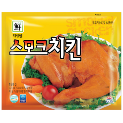 [사조대림] [대림냉장] 스모크치킨 180g x15팩 /훈제/치킨/닭다리