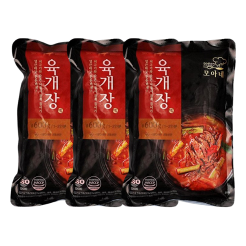 다모아푸드 모아네 육개장600gx3개 1세트