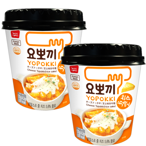 요뽀끼 치즈 떡볶이컵, 120g, 2개