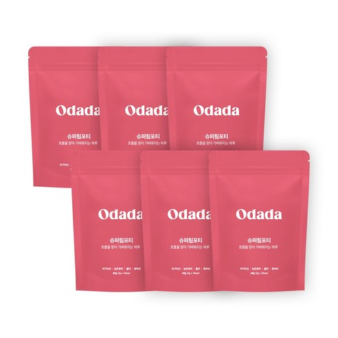 오다다 슈퍼림포티 대용량 / 차가버섯 늙은호박 호박씨 카페인없는 순환차, 2g, 6개, 24개입