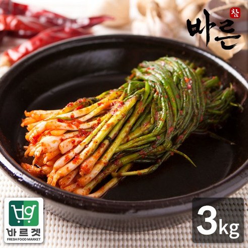 참바른김치 프리미엄 국내산 파김치 3kg / 바른재료 바른위생 바르겟, 3kg, 1개