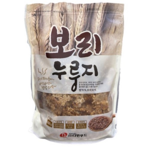 [주식회사 유일유통] 다원푸드 보리누룽지 1kg, 5봉