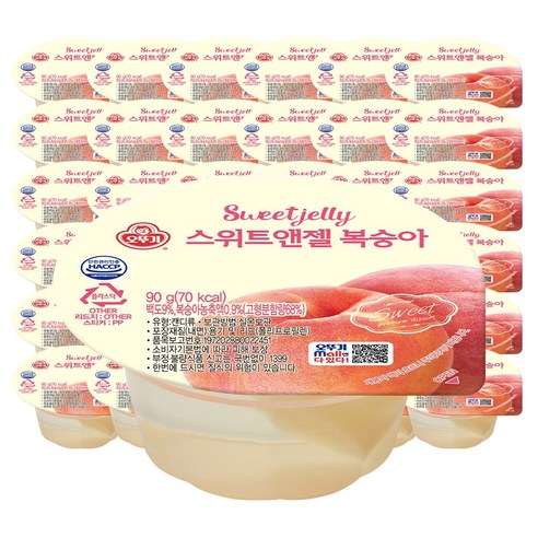 오뚜기 스위트앤젤 복숭아 90g 36개