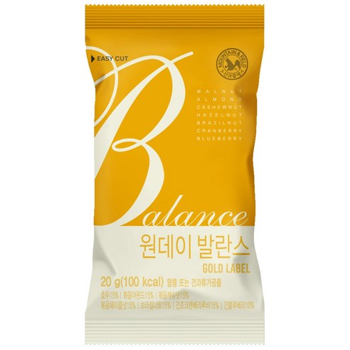 산과들에 원데이발란스골드 하루견과 100봉, 20g, 100개