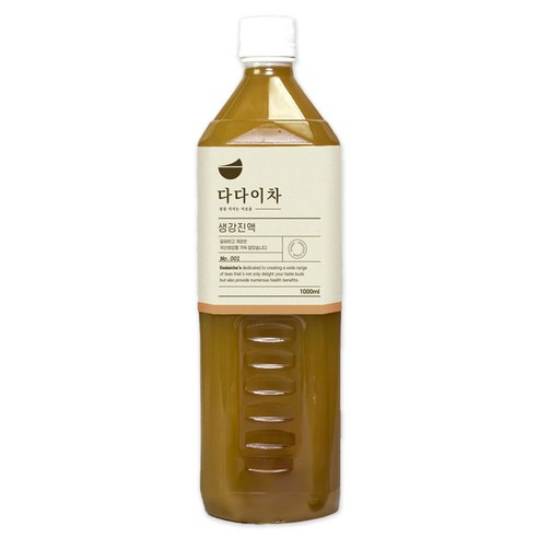 다다이차 바른 무설탕 제로 국산 생강진액 생강차 원액, 1개, 1개입, 1L