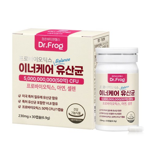 닥터프로그 프로바이오틱스 이너케어 유산균 질건강 유산균, 3개, 30회분