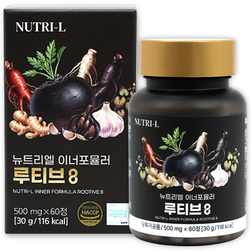 뉴트리엘 이너포뮬러 루티브 8 블랙마카 홍삼 흑삼 흑마늘 도라지 생강 삼백초 마늘