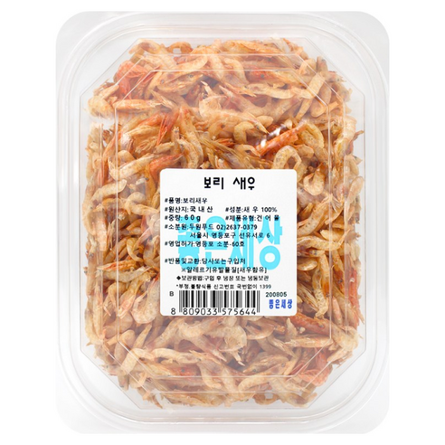 보리새우 [60g-국내산], 1개, 60g
