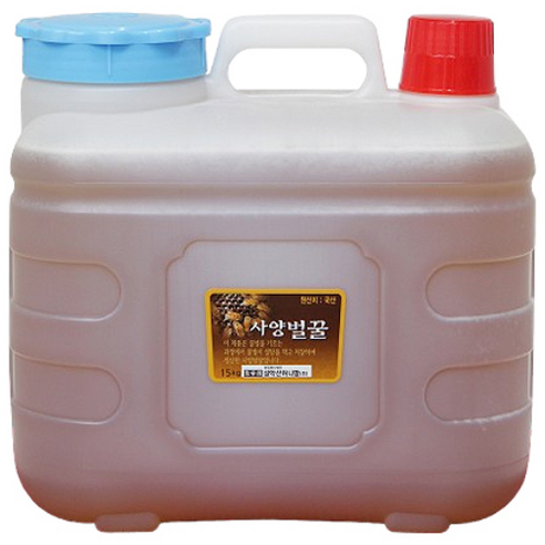 [설악산허니팜] 대용량 사양벌꿀 15kg 업소용 말통/사은품 증정