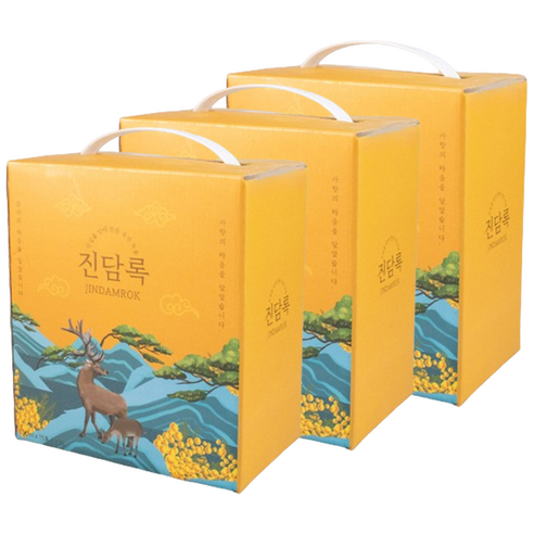 진담록 분골 유아 어린이녹용 진액 배즙, 3박스, 60g