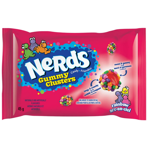 Nerds 너드 젤리 클러스터 레인보우 45g 20개입 코스트코 캐나다, 45g, 1개