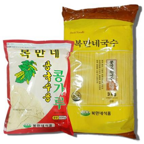 [SET] 복만네 콩국수 20인분 (면 3kg+콩가루 850g) 무배, 1개, 3.85kg