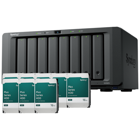 시놀로지 NAS DS1825+ 128TB, 8베이 기업용 대용량 공유서버 초기설치지원