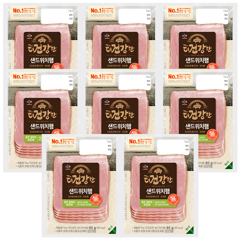 CJ 더건강한 샌드위치햄(생식용) 90g, 90g, 8개