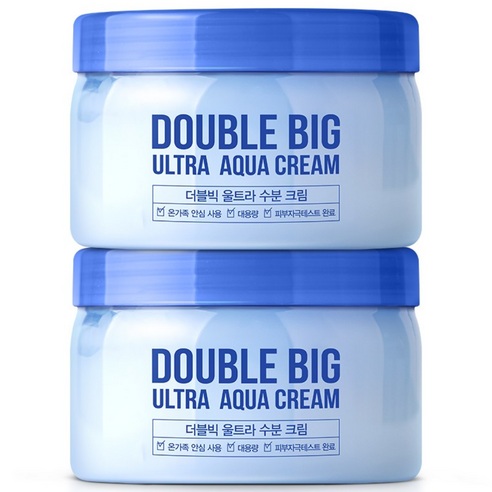프럼네이처 더블빅 울트라 수분크림 2개 본사정품 + 아쿠아 마스크팩 1매 증정, 2개, 500ml