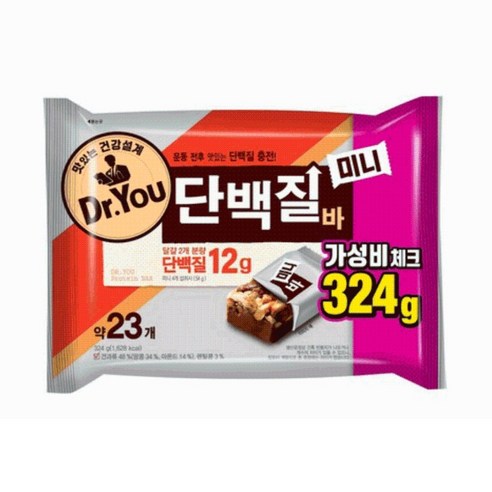 닥터유 단백질바 미니, 324g, 2개