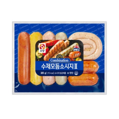 사조오양 [퀴클리몰] 수제 모듬 소시지 385g 냉동 후랑크소시지, 385g, 5개