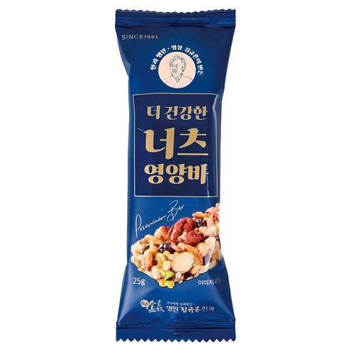 김규흔 한과 더 건강한 너츠 영양바 총25개입 (5개입 x 5), 5개, 625g
