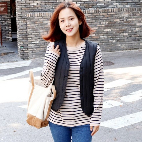 쿠팡! 브리스살롱 심플한디자인 데일리패션 경량패딩조끼 겨울코디룩을연출 유니크 캐주얼스타일