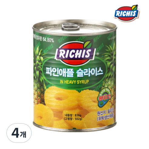 리치스 슬라이스 파인애플 통조림