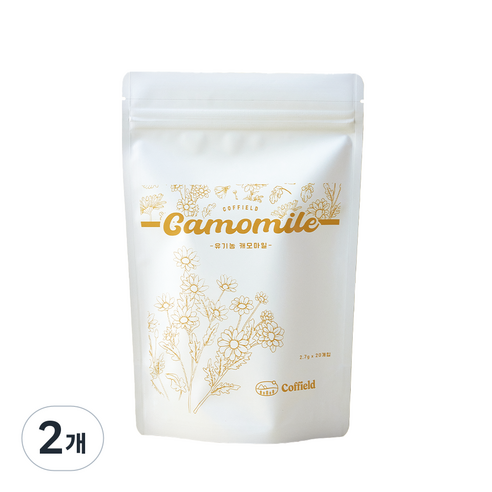 커필드 유기농 캐모마일 티백, 2.7g, 2개, 20개입