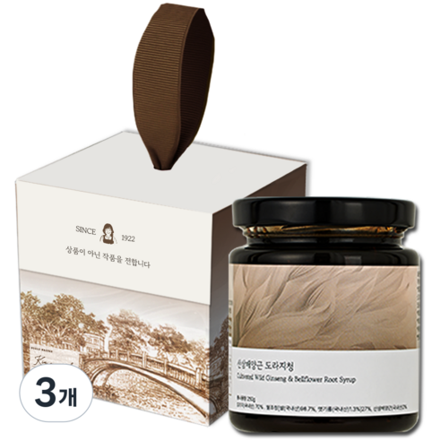 김영숙명인 산삼 약도라지청 프리미엄, 3개, 1개입, 250g