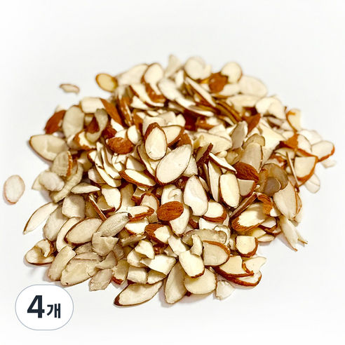 미웰 생 아몬드 슬라이스 수입, 800g, 4개